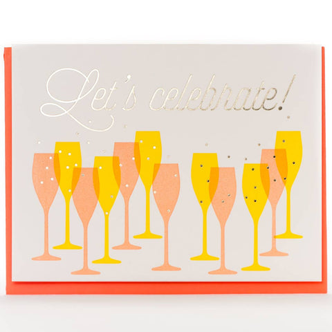 Porchlight Press Let's Celebrate Champagne! Flutes Card