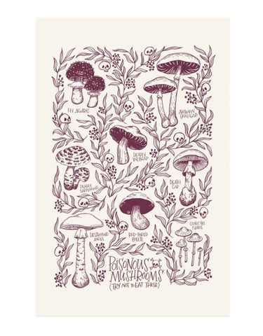 Frog & Toad, Poisonous Mushrooms Print