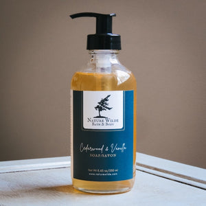 Nature Wilde Bath & Body Liquid Soap, Cedarwood & Vanilla