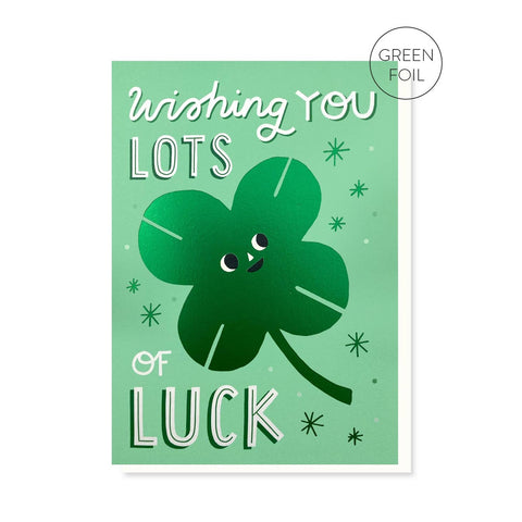 Stormy Knight Four Leaf Clover Wishing You Lots Of Luck Card