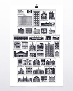 Raymond Biesinger 37 Lost Buildings of Canada Print