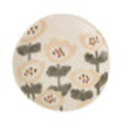 Sarah Golden Stoneware Floral Plate