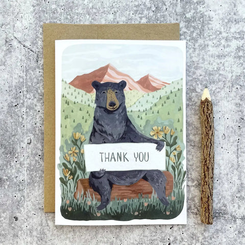 Canyon & Cove Thank You Bear Card