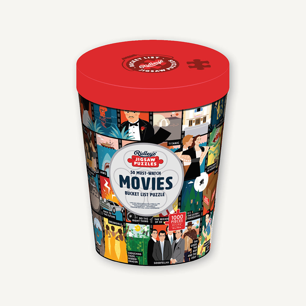 50 Must-Watch Movies Bucket List, 1000 Piece Puzzle