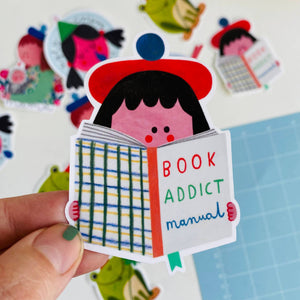 Book Addict Manual Sticker