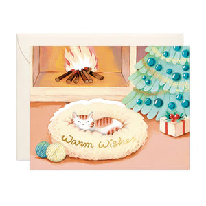 Warm Wishes Cat Card