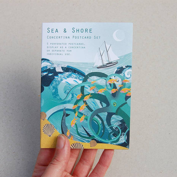 Printer Johnson Sea & Shore Concertina Postcard Set