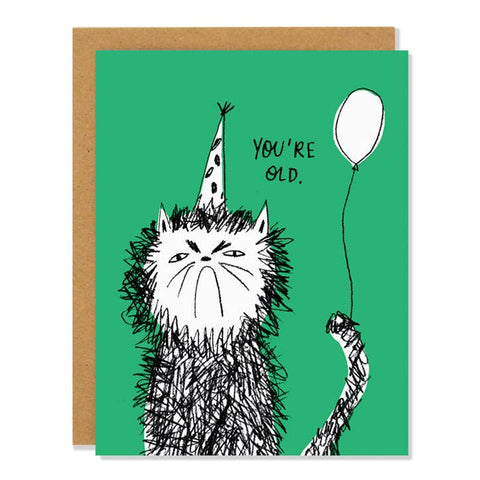 Badger & Burke Snitty Kitty You're Old Card