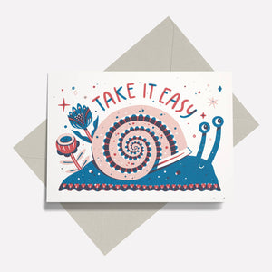 Printer Johnson Happy Take It Easy Snail Card