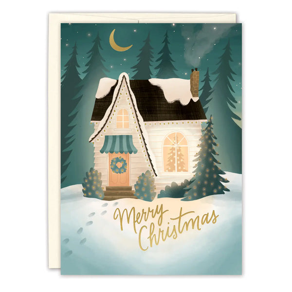 Cozy House Merry Christmas Card, Box of 10 Cards (Copy)