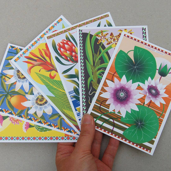 Printer Johnson Flowers Of The World Postcard Pack