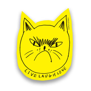 Live, Love, Laugh Cat Sticker