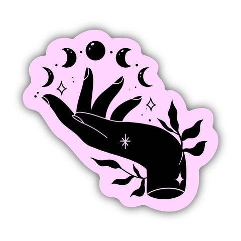 Mystic Hand With Moon Phases Sticker