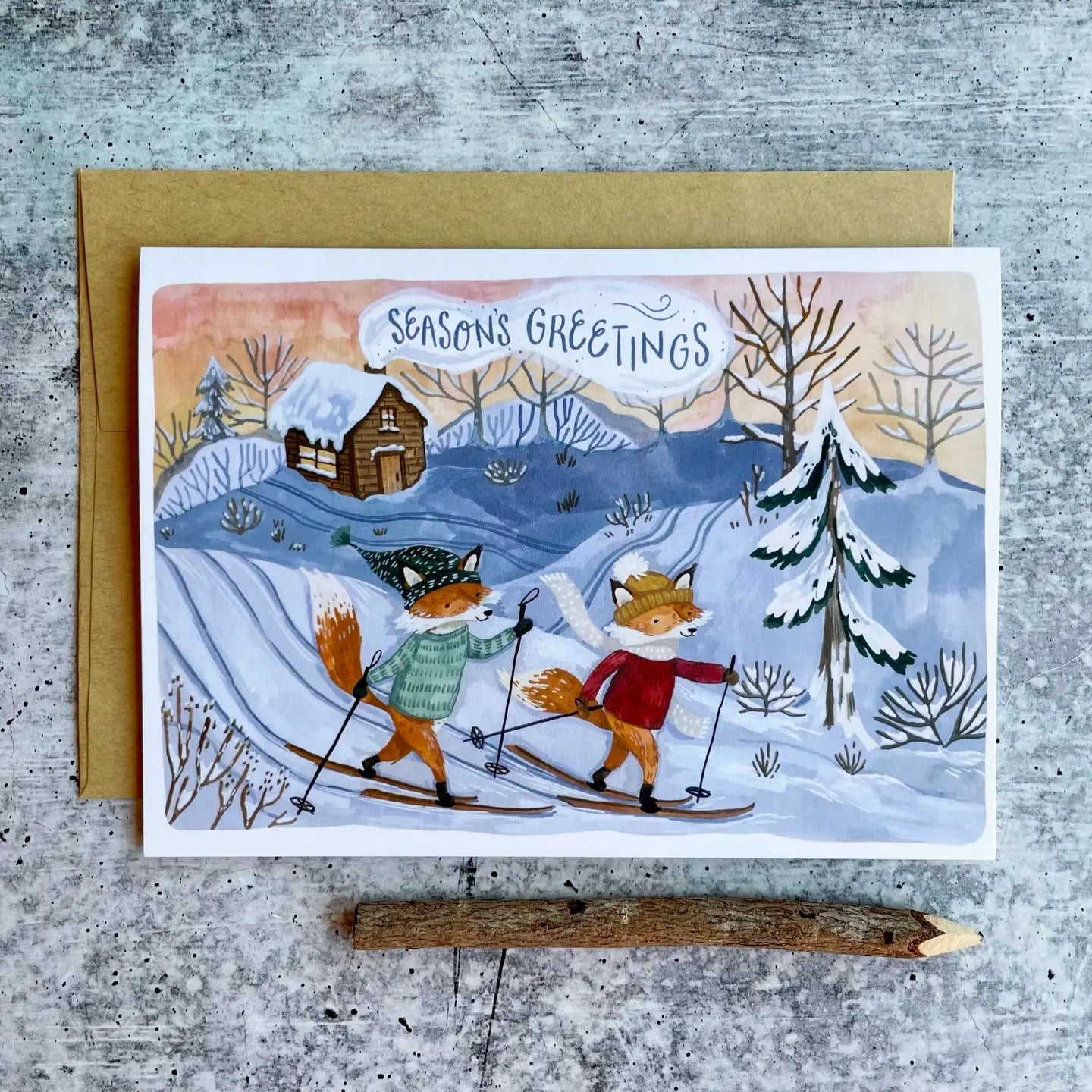 Canyon & Cove Skiing Foxes Card