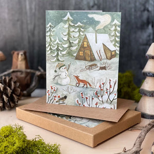 Canyon & Cove Christmas Cabin Card, Set of 6 Cards