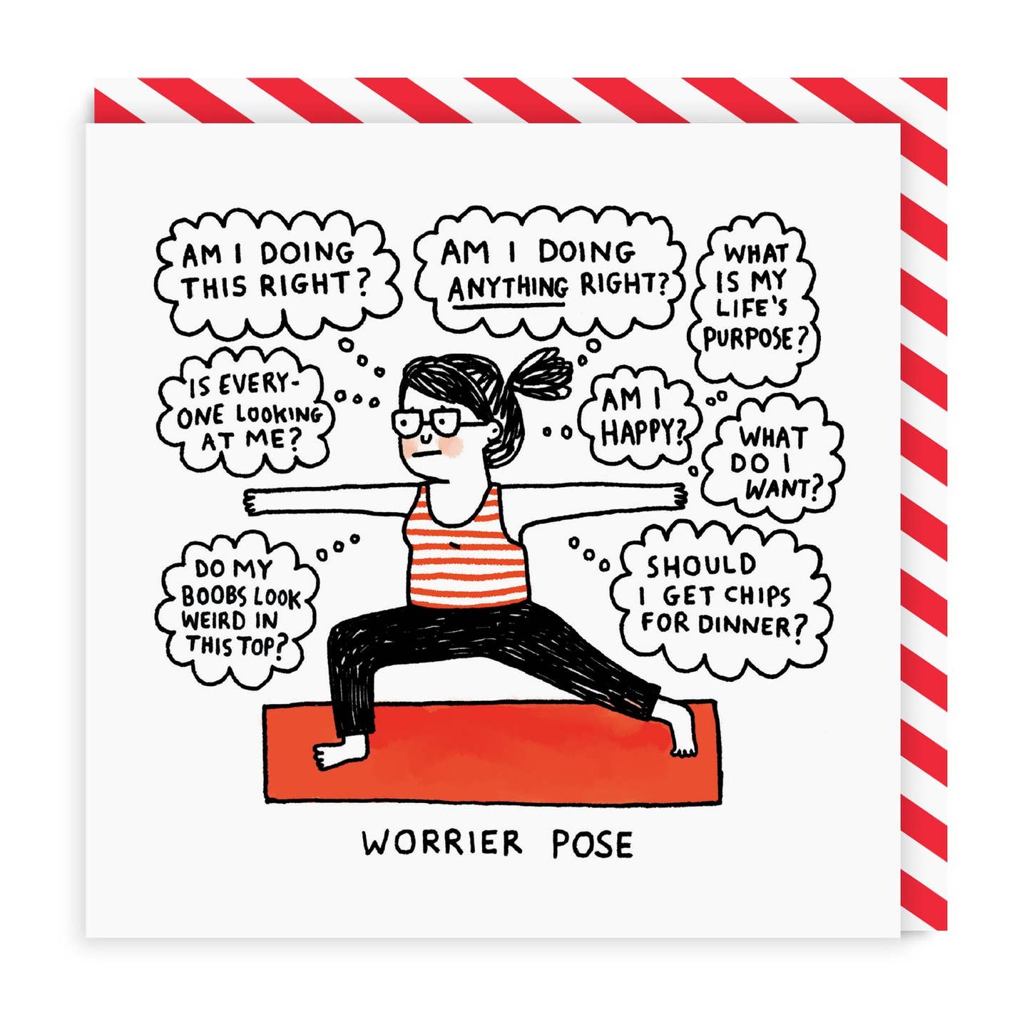 Gemma Correll Worrier Pose Card