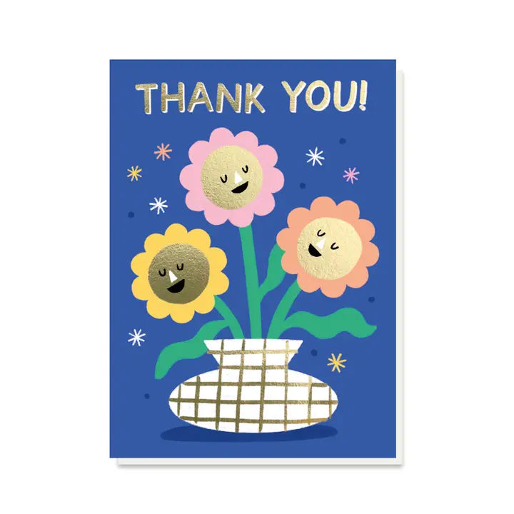 Cute Flowers Thank You Card