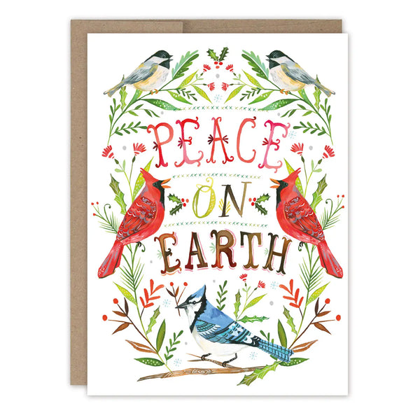 Birds Peace On Earth Card, Box of 10 Cards