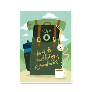 Backpack Yay Here's To Birthday Adventures Card