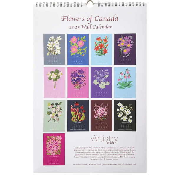 Artistry Cards Flowers Of Canada 2025 Calendar