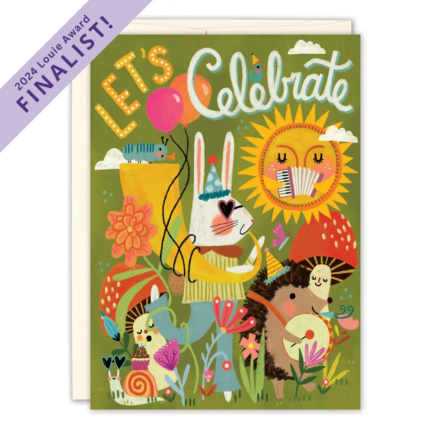 Animal Party Let's Celebrate Birthday Card