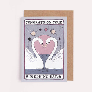 Sister Paper Co. Swans Congrats On Your Wedding Day Card
