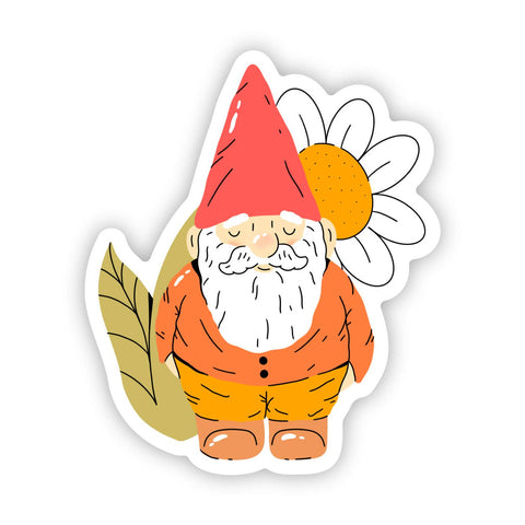 Gnome With Daisy Sticker