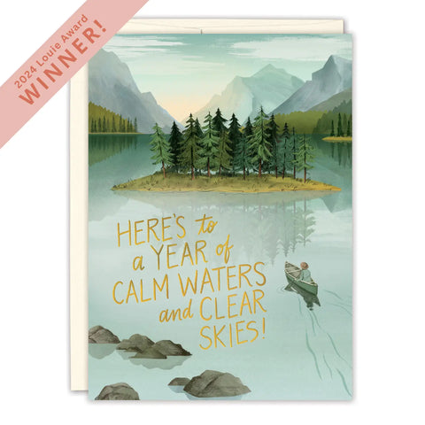 Here's To A Year Of Calm Waters And Clear Skies! Birthday Card