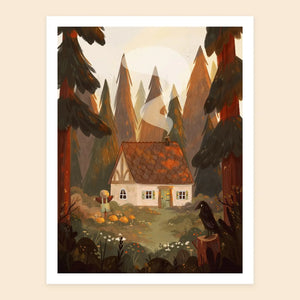 Raahat Kaduji Fall Cottage Print