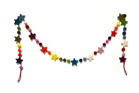 Felted Star Garland