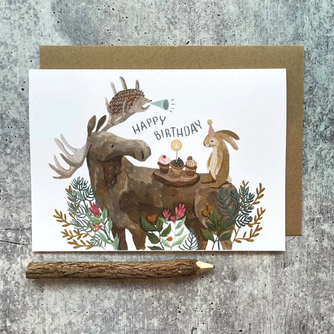 Canyon & Cove Happy Birthday Moose Card