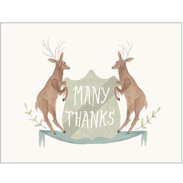 Many Thanks Deer Card
