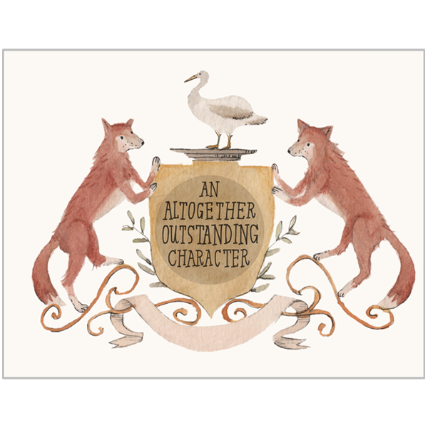 Foxes An Altogether Outstanding Character With Button Card