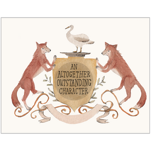 Foxes An Altogether Outstanding Character With Button Card