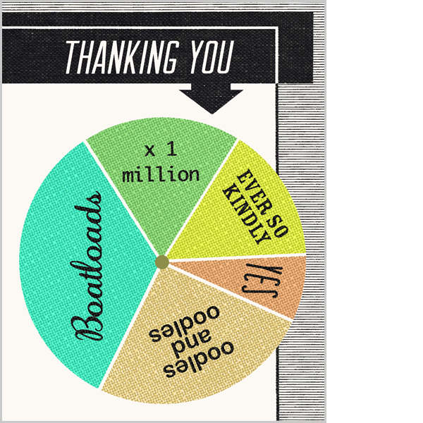 Spin the Wheel Thanking You Card