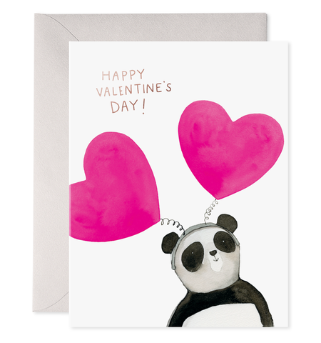 E Frances Panda Happy Valentine's Day Card
