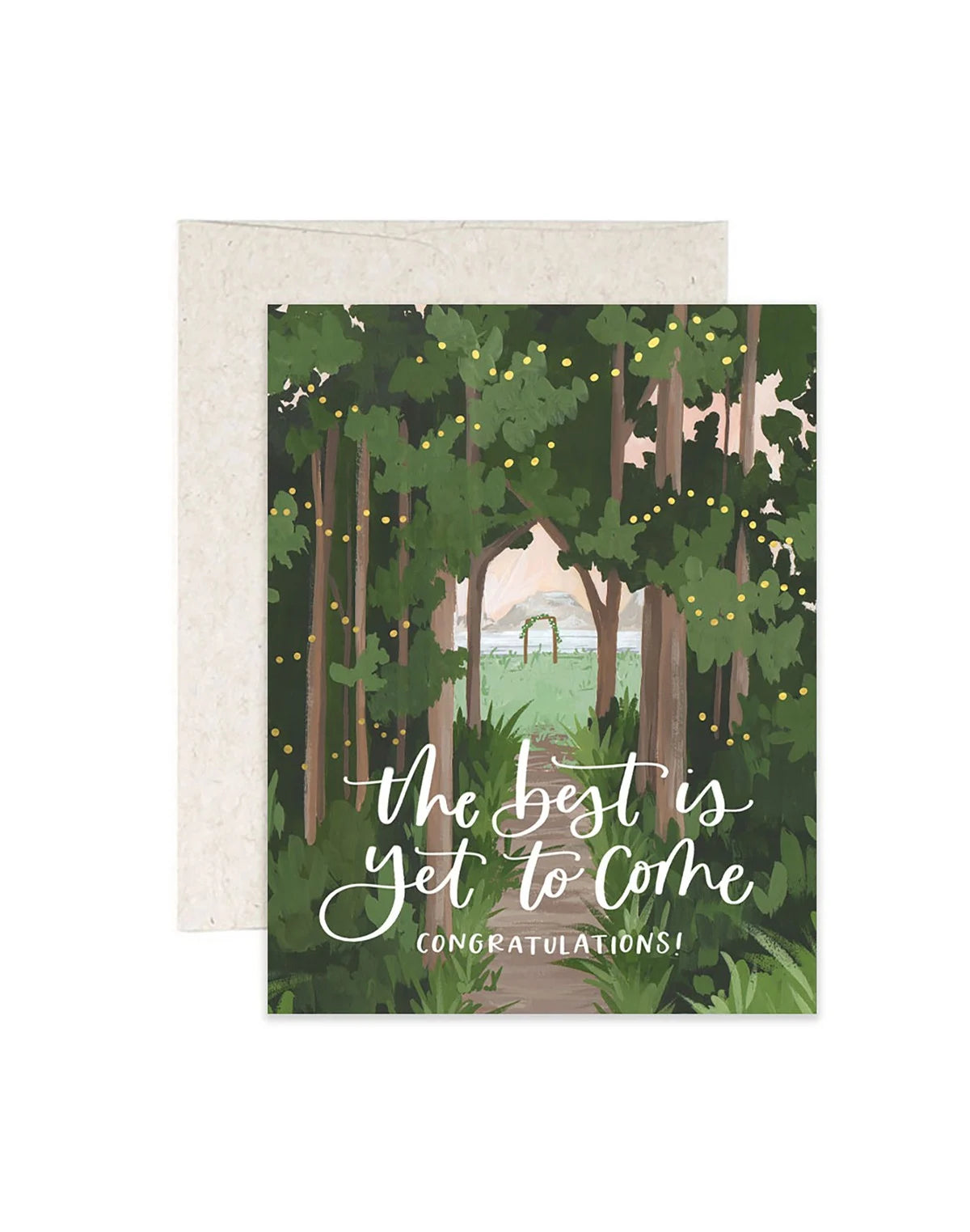 1 Canoe 2 Wedding Woods The Best Is Yet To Come, Congratulations! Card