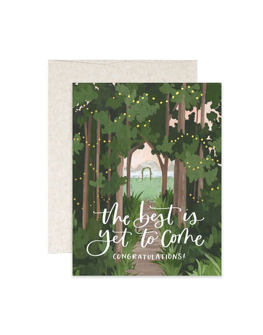 1 Canoe 2 Wedding Woods The Best Is Yet To Come, Congratulations! Card