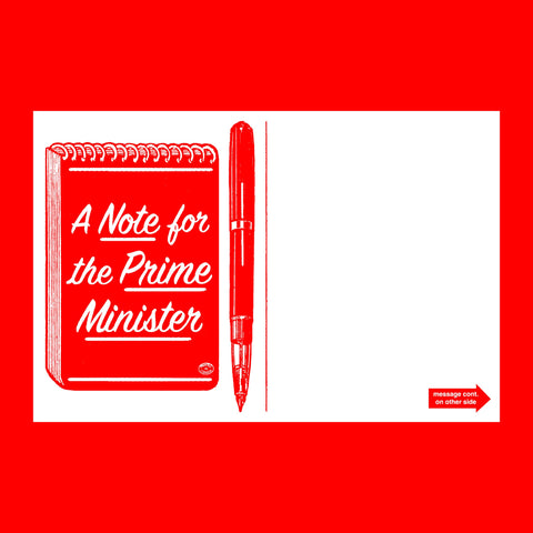 A Note For The Prime Minister Postcard