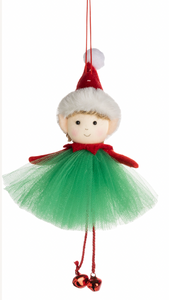 Elf In Skirt Ornament