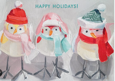 Happy Holidays Birdies Card
