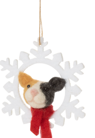 Felt Pets With Snowflake Ornament