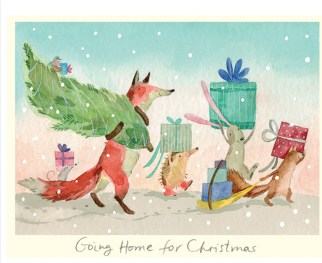 Going Home For Christmas Card