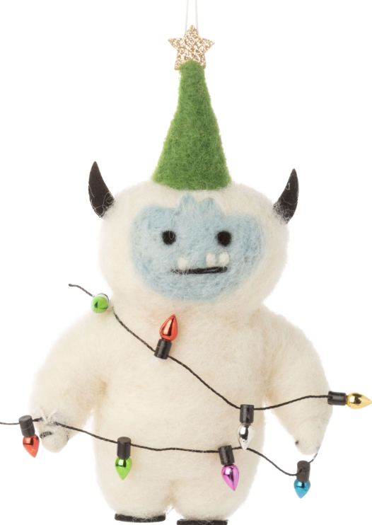 Felt Yeti Ornament