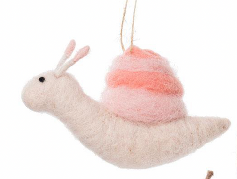 Felt Snail Ornament