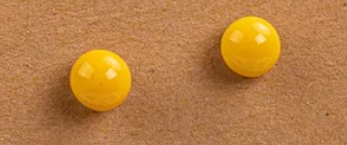 Tiny Ball Ceramic Stud Earrings, yellow