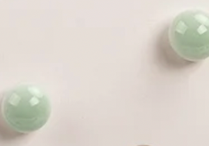 Tiny Ball Ceramic Stud Earrings, mint