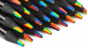 Black Pencil With Rainbow Core