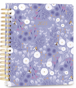 High Note Garden Bee Deluxe Hardcover 2025 Planner, 17 Month Agenda