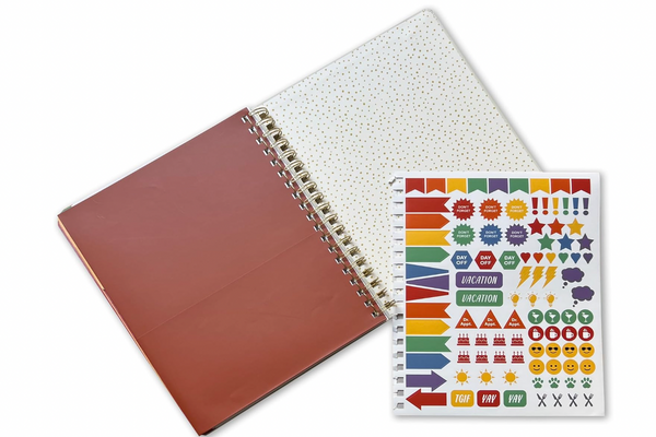 High Note Mushrooms Deluxe Hardcover 2025 Planner, 17 Month Agenda